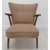 Danish Teak Leaning Chair Pierre Frey Fabric